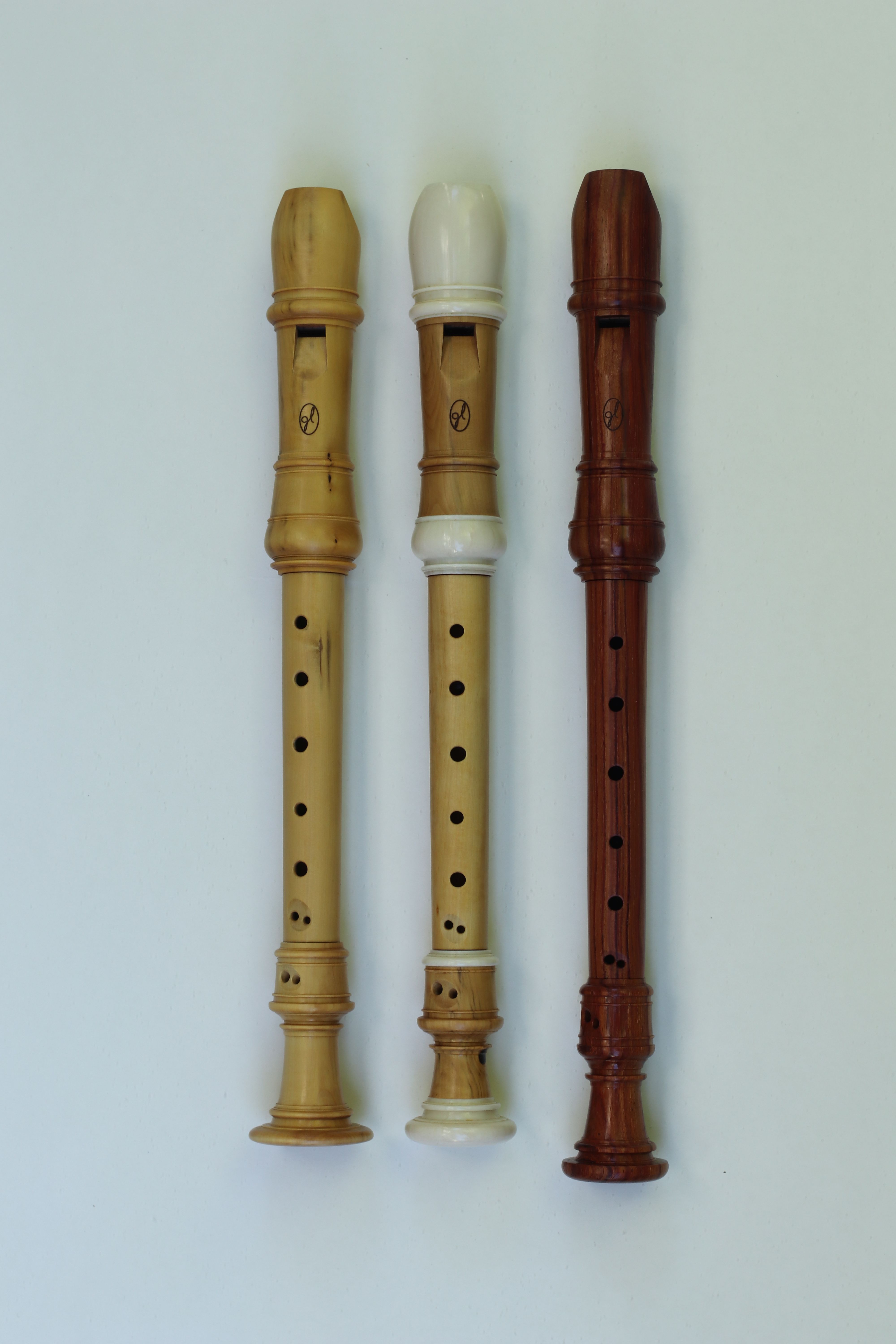 3 baroque soprano recorders